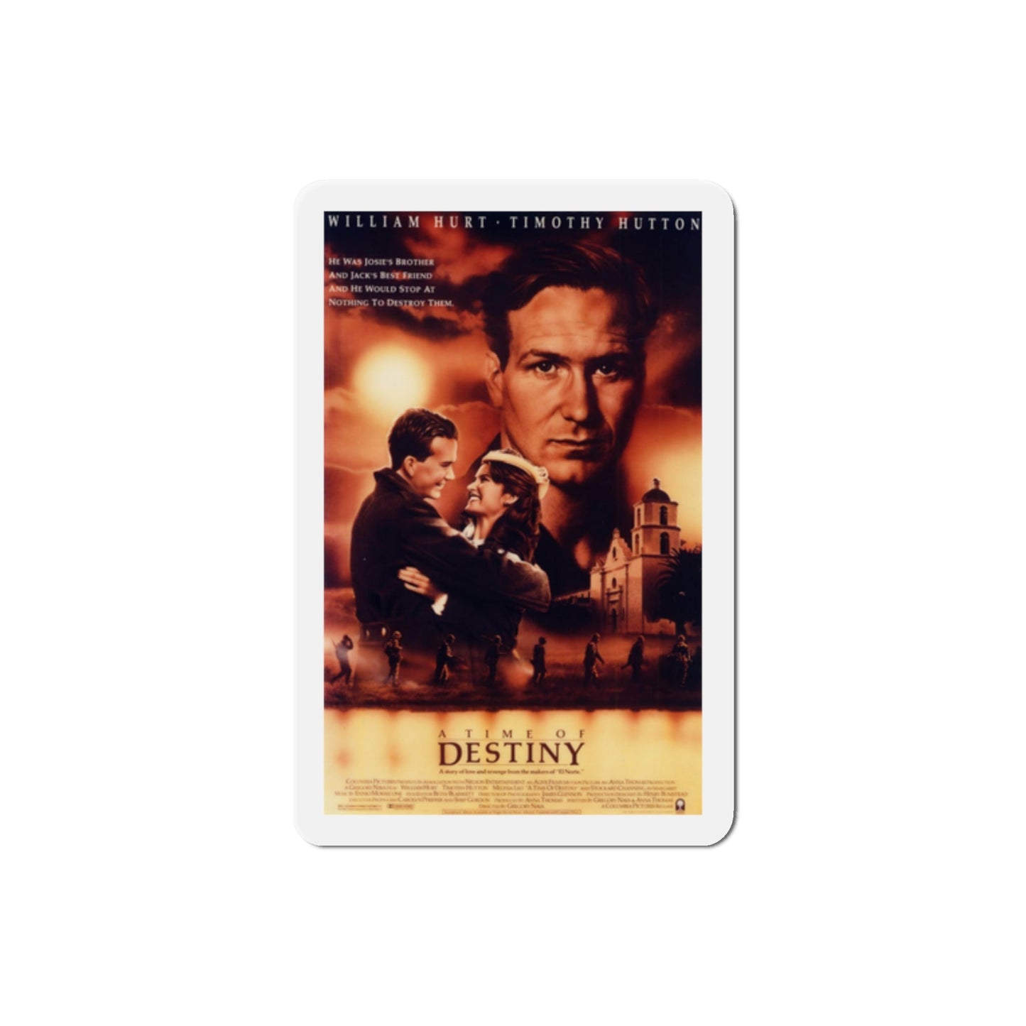 A Time of Destiny 1988 Movie Poster Die-Cut Magnet-2" x 2"-The Sticker Space