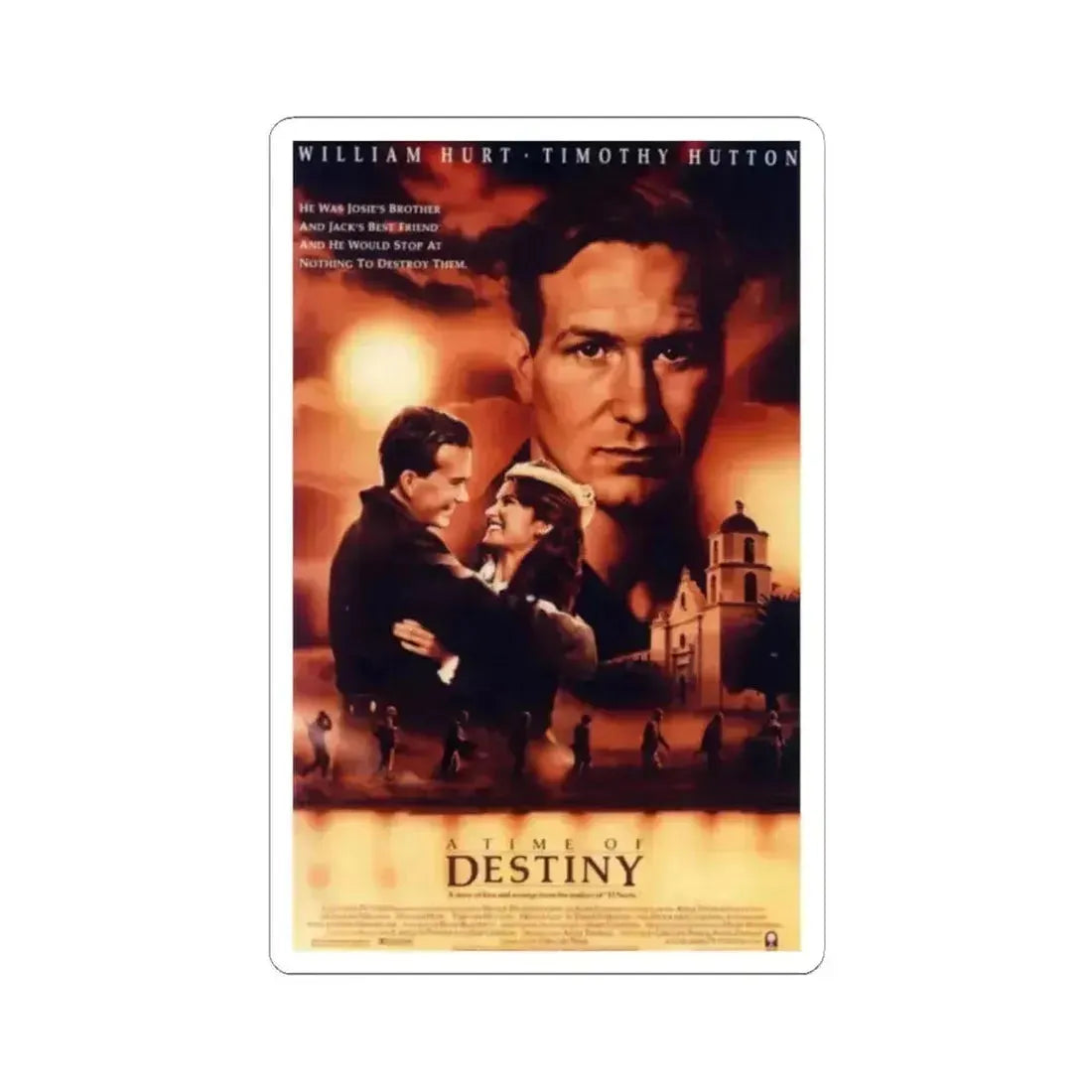 A Time of Destiny 1988 Movie Poster - STICKER Vinyl Kiss-Cut Decal 2 Inch White - The Sticker Space