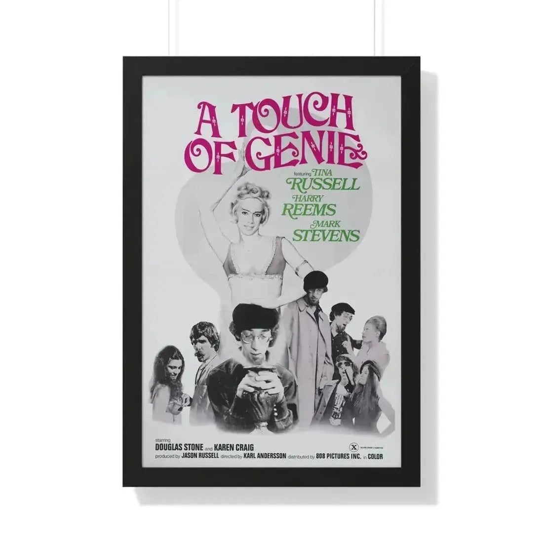 A TOUCH OF GENIE 1974 - Framed Movie Poster 20" x 30" Black - The Sticker Space