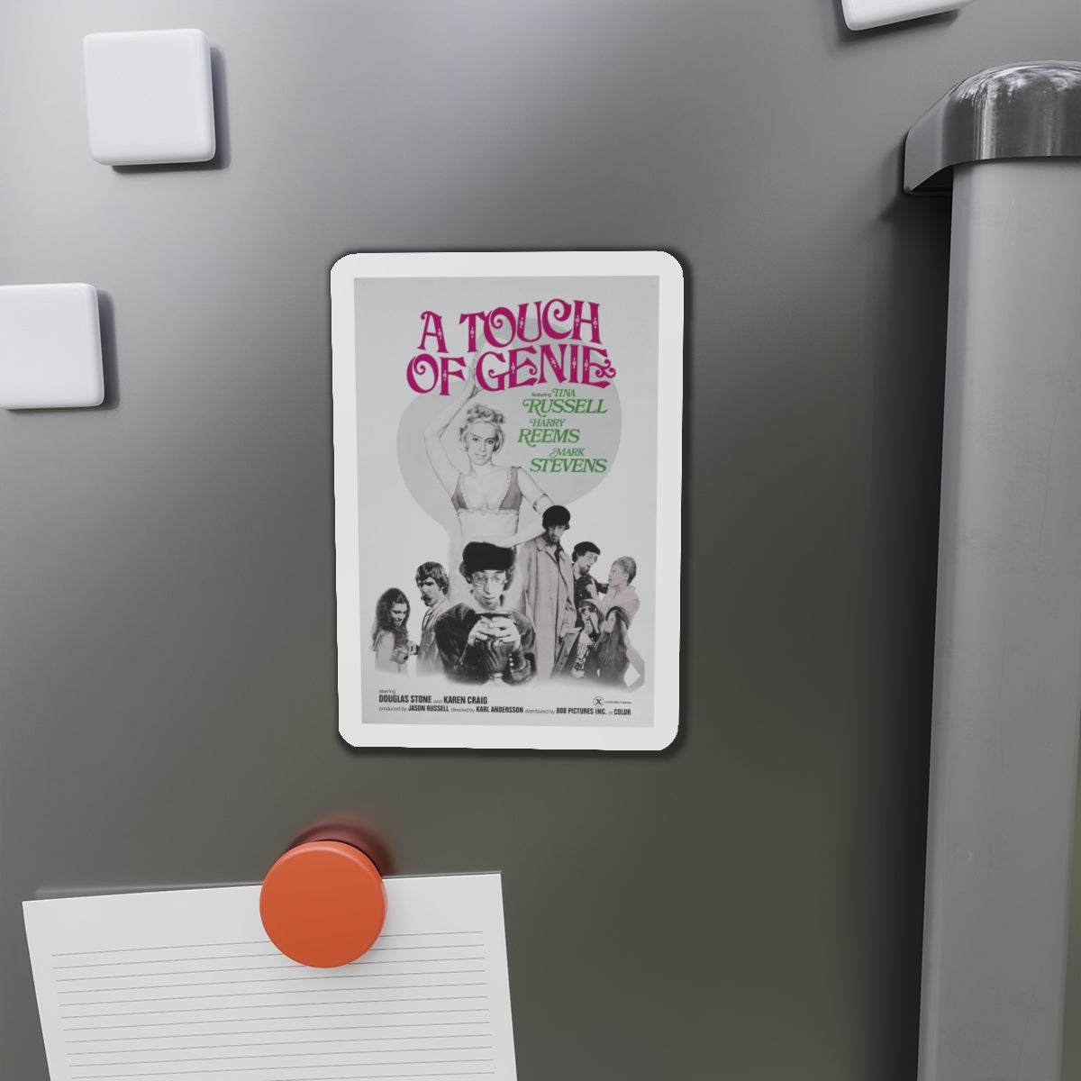 A TOUCH OF GENIE 1974 Movie Poster - Die-Cut Magnet-The Sticker Space