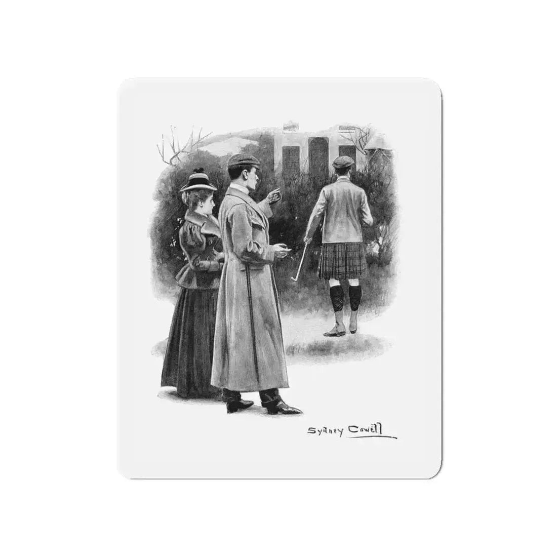 A Tribute Of Souls by Robert Hichens and Lord F Hamilton (1), The Pall Mall Magazine, 1897 (Magazine Illustration) Refrigerator Magnet - The Sticker Space