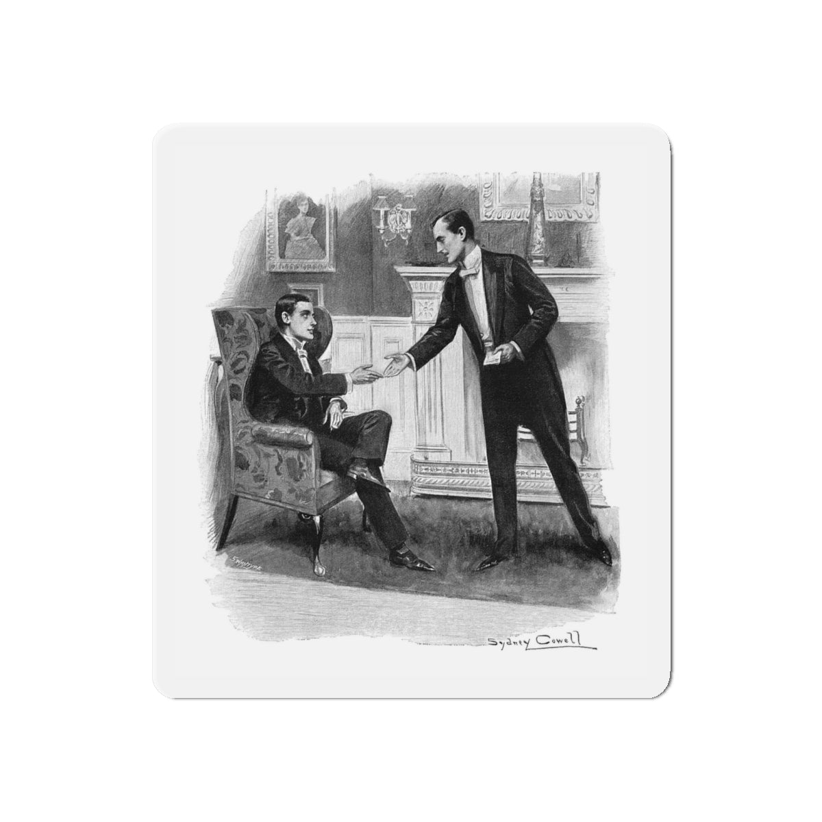 A Tribute Of Souls by Robert Hichens and Lord F Hamilton (2), The Pall Mall Magazine, 1897 (Magazine Illustration) Refrigerator Magnet-6 × 6"-The Sticker Space