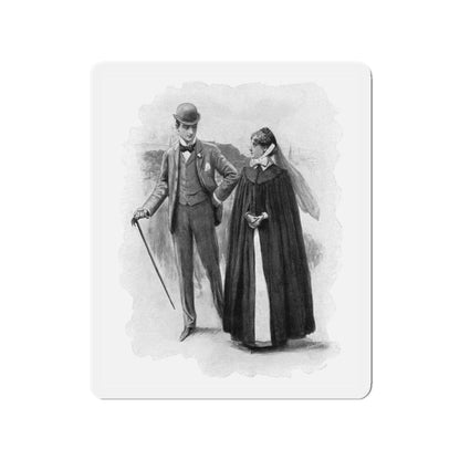 A Tribute Of Souls by Robert Hichens and Lord F Hamilton (3), The Pall Mall Magazine, 1897 (Magazine Illustration) Refrigerator Magnet-2" x 2"-The Sticker Space