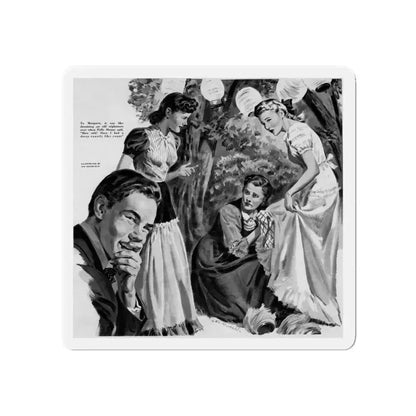 A Very Wordly Woman (2), Life Story magazine, May 1944 (Magazine Illustration) Refrigerator Magnet 5 Inch - The Sticker Space