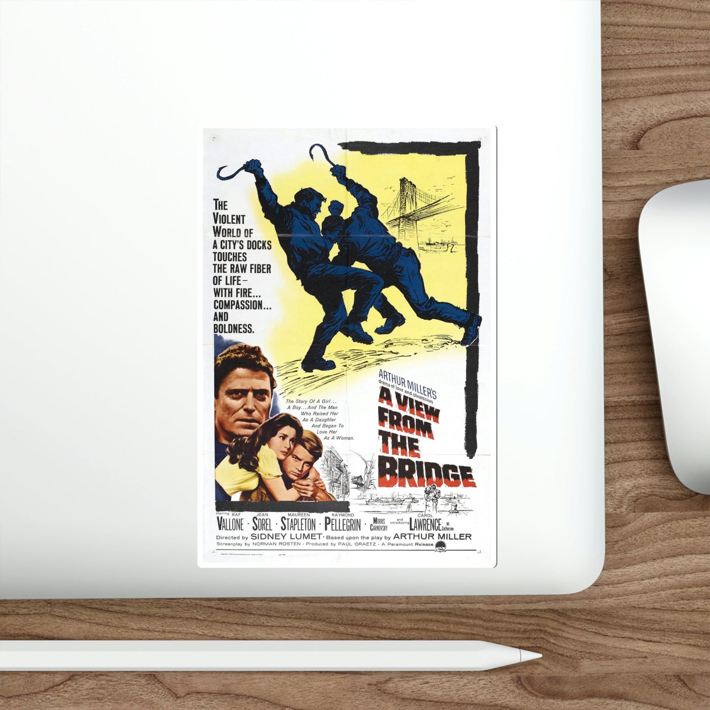 A View From the Bridge 1962 Movie Poster STICKER Vinyl Die-Cut Decal-The Sticker Space