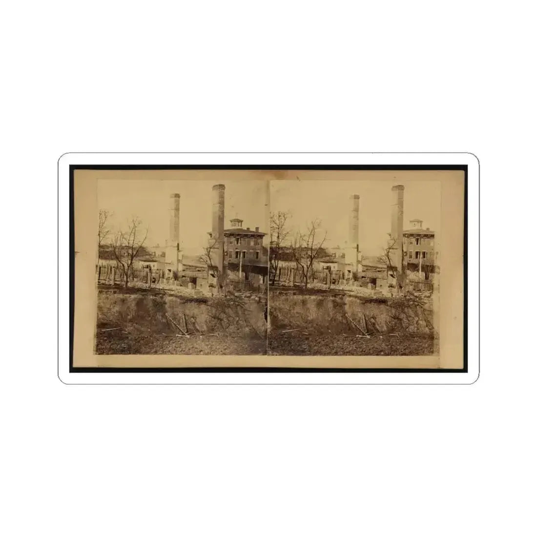 A View in Atlanta, Ga., Nov. 1864 (U.S. Civil War) STICKER Vinyl Kiss-Cut Decal 6 Inch White - The Sticker Space