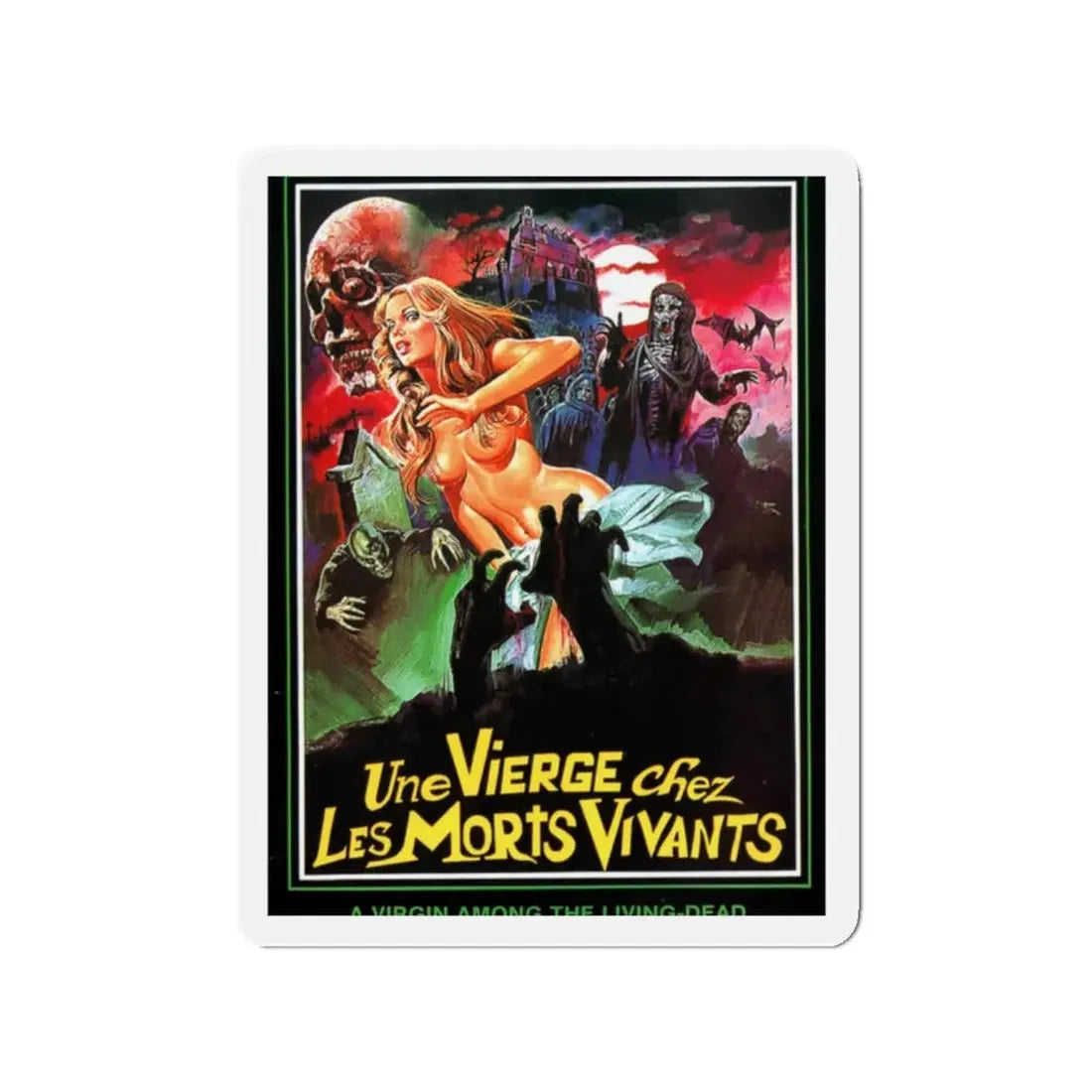 A VIRGIN AMONG THE LIVING DEAD 1973 Movie Poster - Refrigerator Magnet - The Sticker Space