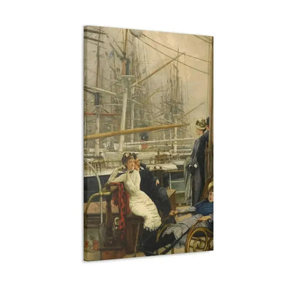 A Visit to the Yacht (1873), by James Tissot - Canvas Wall Art - The Sticker Space