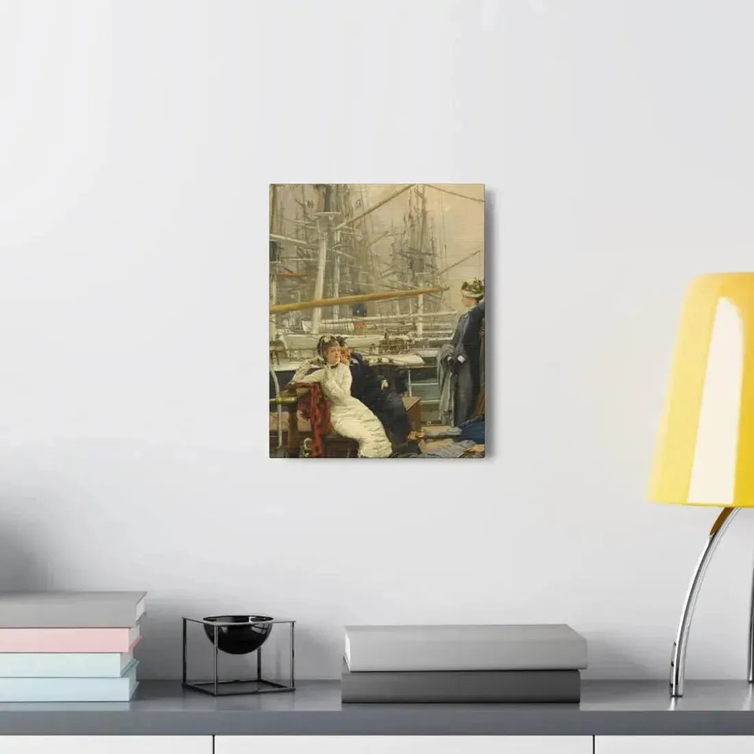 A Visit to the Yacht (1873), by James Tissot - Canvas Wall Art - The Sticker Space