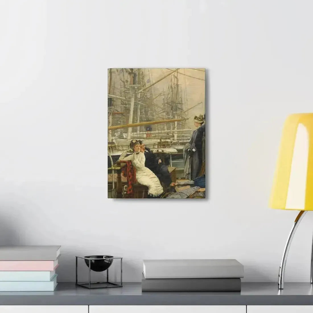A Visit to the Yacht (1873), by James Tissot - Canvas Wall Art - The Sticker Space