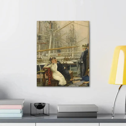 A Visit to the Yacht (1873), by James Tissot - Canvas Wall Art - The Sticker Space