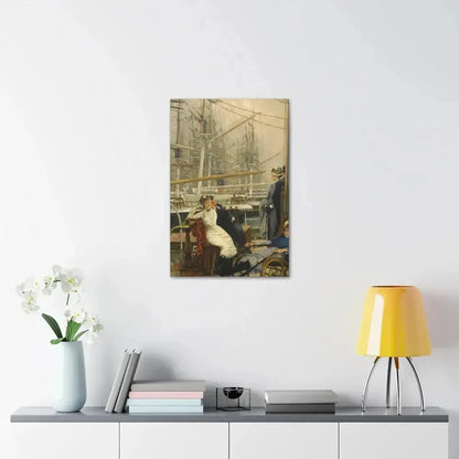 A Visit to the Yacht (1873), by James Tissot - Canvas Wall Art - The Sticker Space