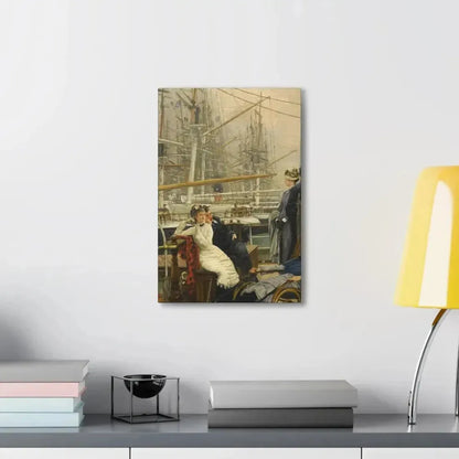 A Visit to the Yacht (1873), by James Tissot - Canvas Wall Art - The Sticker Space
