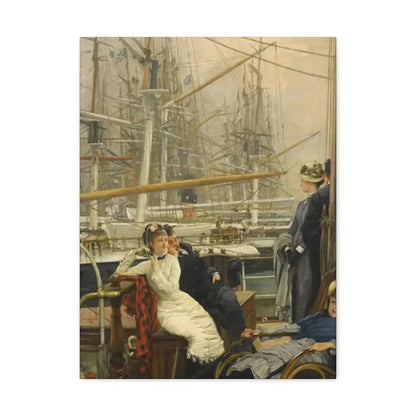 A Visit to the Yacht (1873), by James Tissot - Canvas Wall Art - The Sticker Space