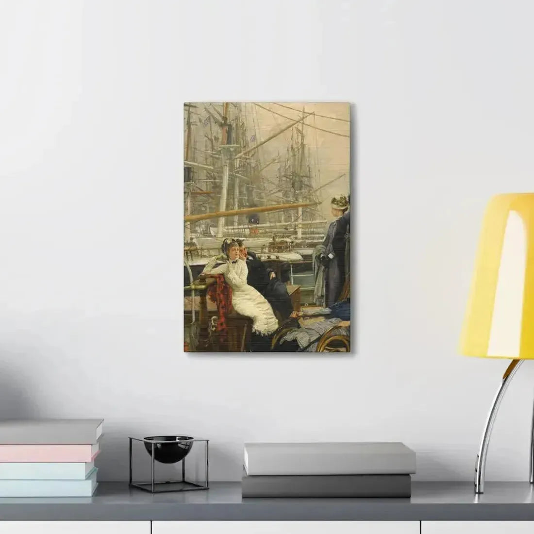 A Visit to the Yacht (1873), by James Tissot - Canvas Wall Art - The Sticker Space
