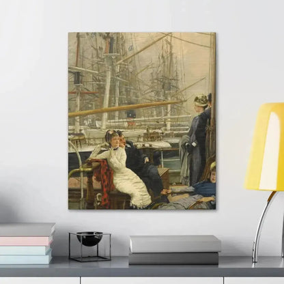 A Visit to the Yacht (1873), by James Tissot - Canvas Wall Art - The Sticker Space