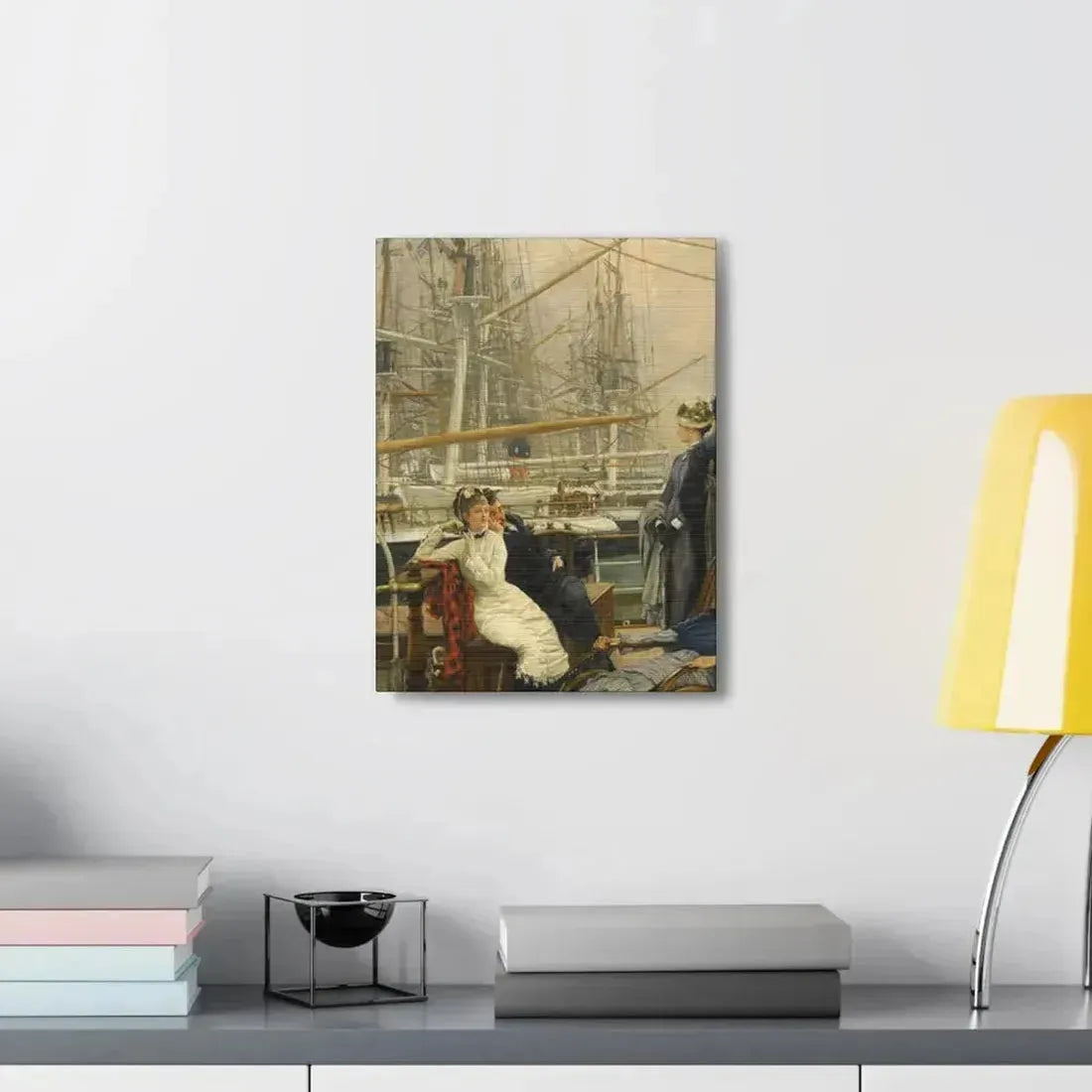 A Visit to the Yacht (1873), by James Tissot - Canvas Wall Art - The Sticker Space