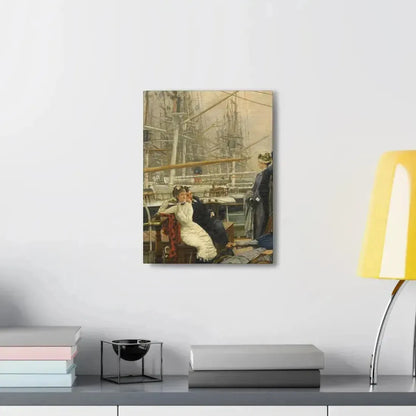 A Visit to the Yacht (1873), by James Tissot - Canvas Wall Art - The Sticker Space