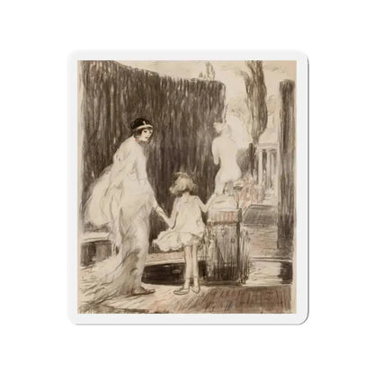 A Walk (Magazine Illustration) Refrigerator Magnet - The Sticker Space