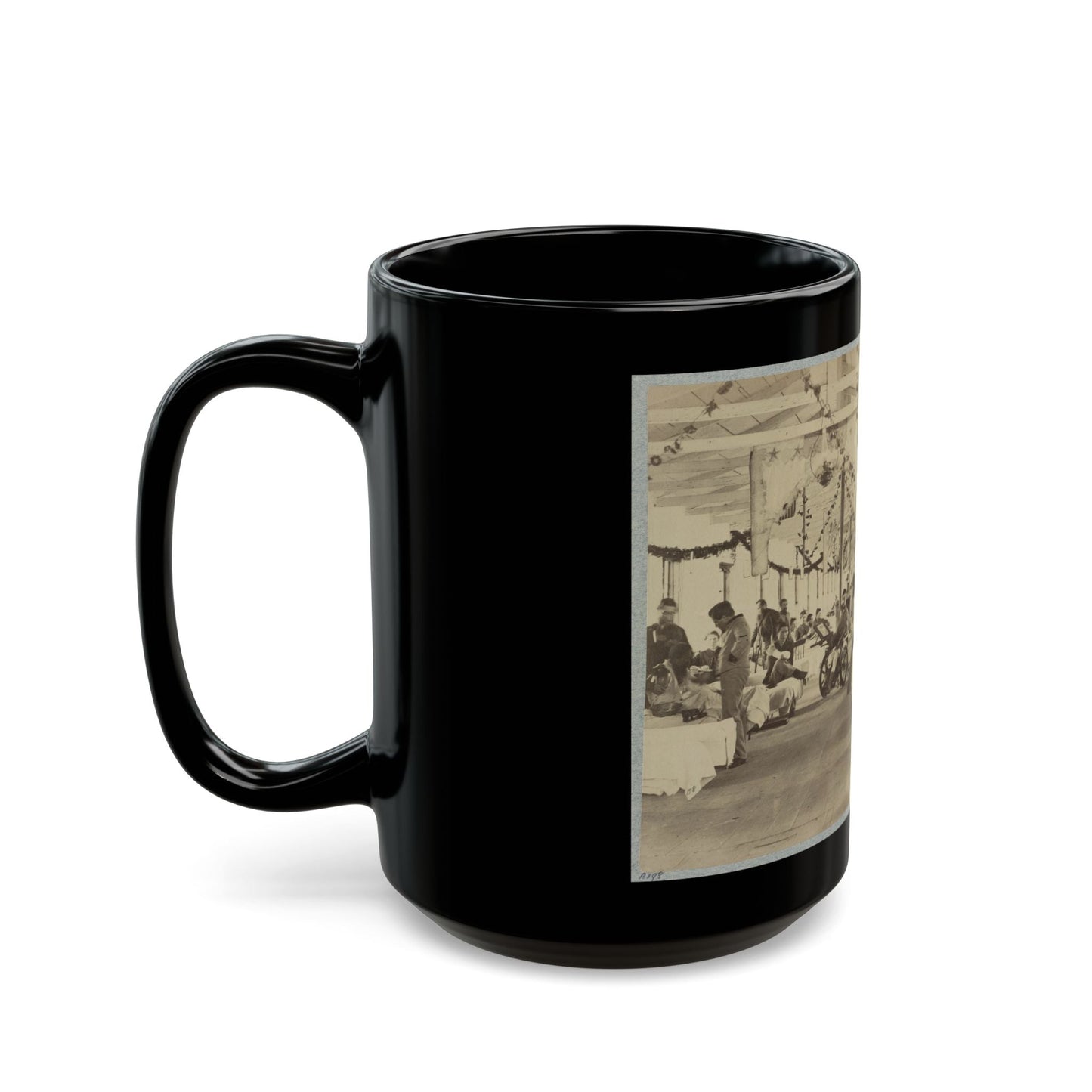 A Ward In Armory Square Hospital, Washington, D.C. (U.S. Civil War) Black Coffee Mug