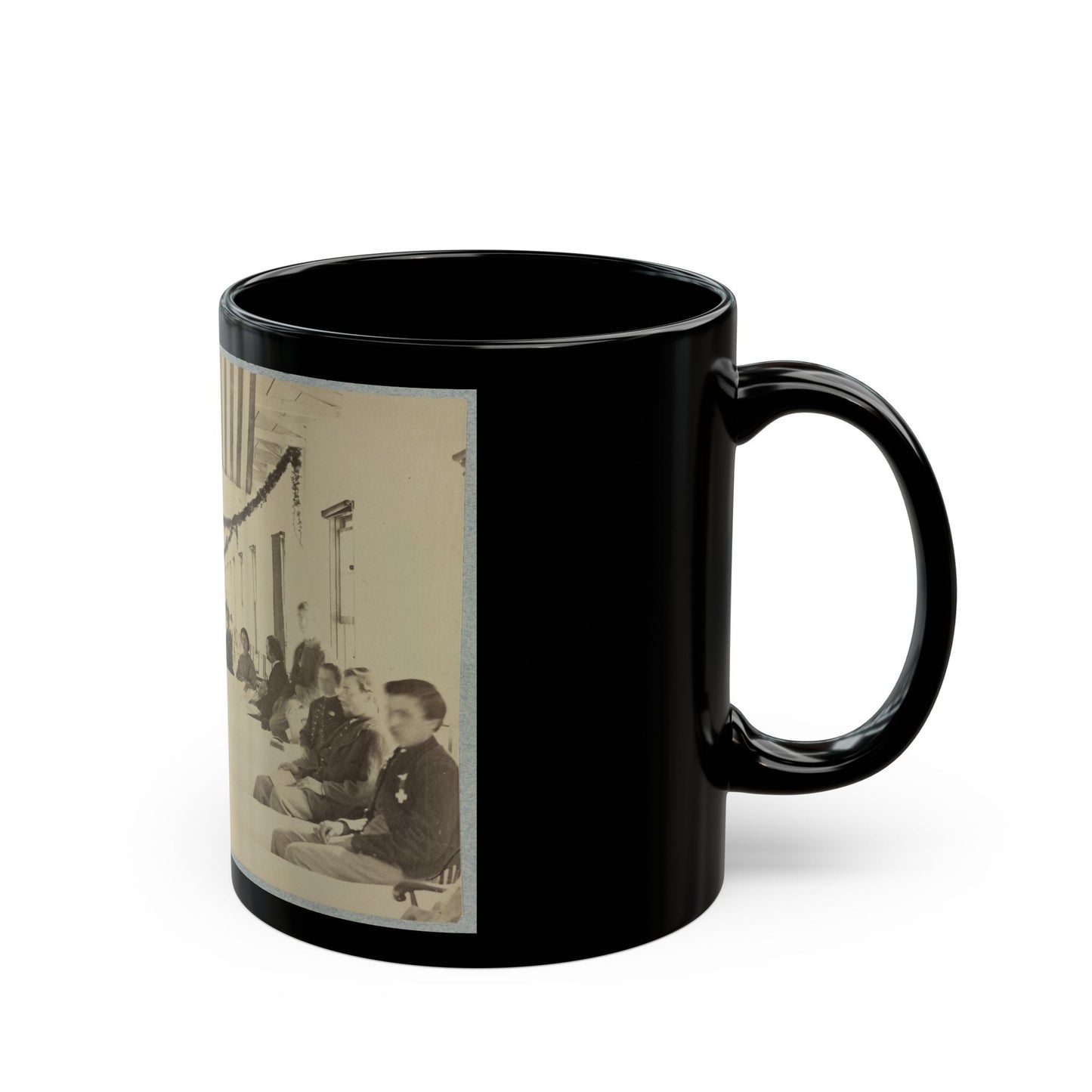 A Ward In Armory Square Hospital, Washington, D.C. (U.S. Civil War) Black Coffee Mug