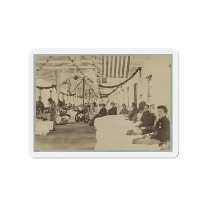 A Ward In Armory Square Hospital, Washington, D.C. (U.S. Civil War) Refrigerator Magnet 3 Inch Die-Cut - The Sticker Space