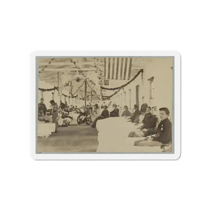 A Ward In Armory Square Hospital, Washington, D.C. (U.S. Civil War) Refrigerator Magnet 4 Inch Die-Cut - The Sticker Space