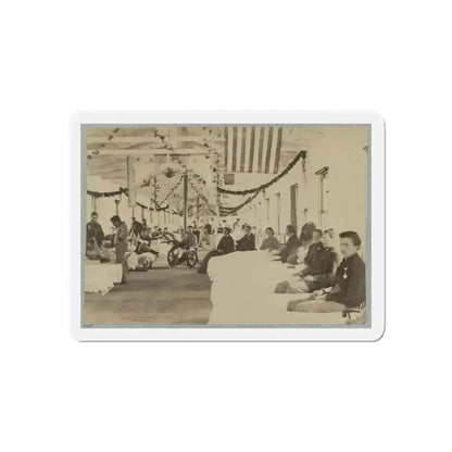 A Ward In Armory Square Hospital, Washington, D.C. (U.S. Civil War) Refrigerator Magnet 6 Inch Die-Cut - The Sticker Space