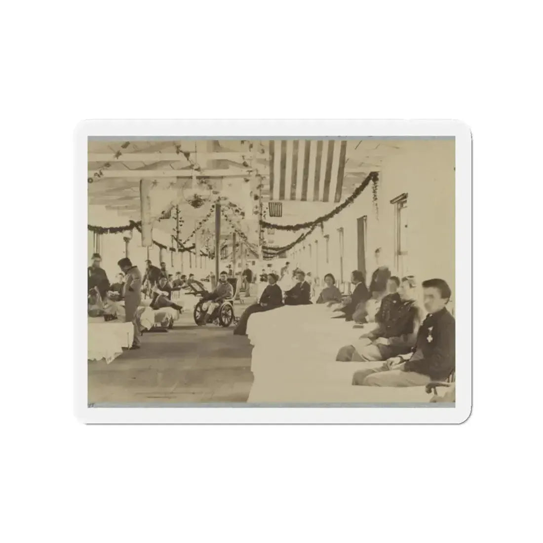 A Ward In Armory Square Hospital, Washington, D.C. (U.S. Civil War) Refrigerator Magnet - The Sticker Space