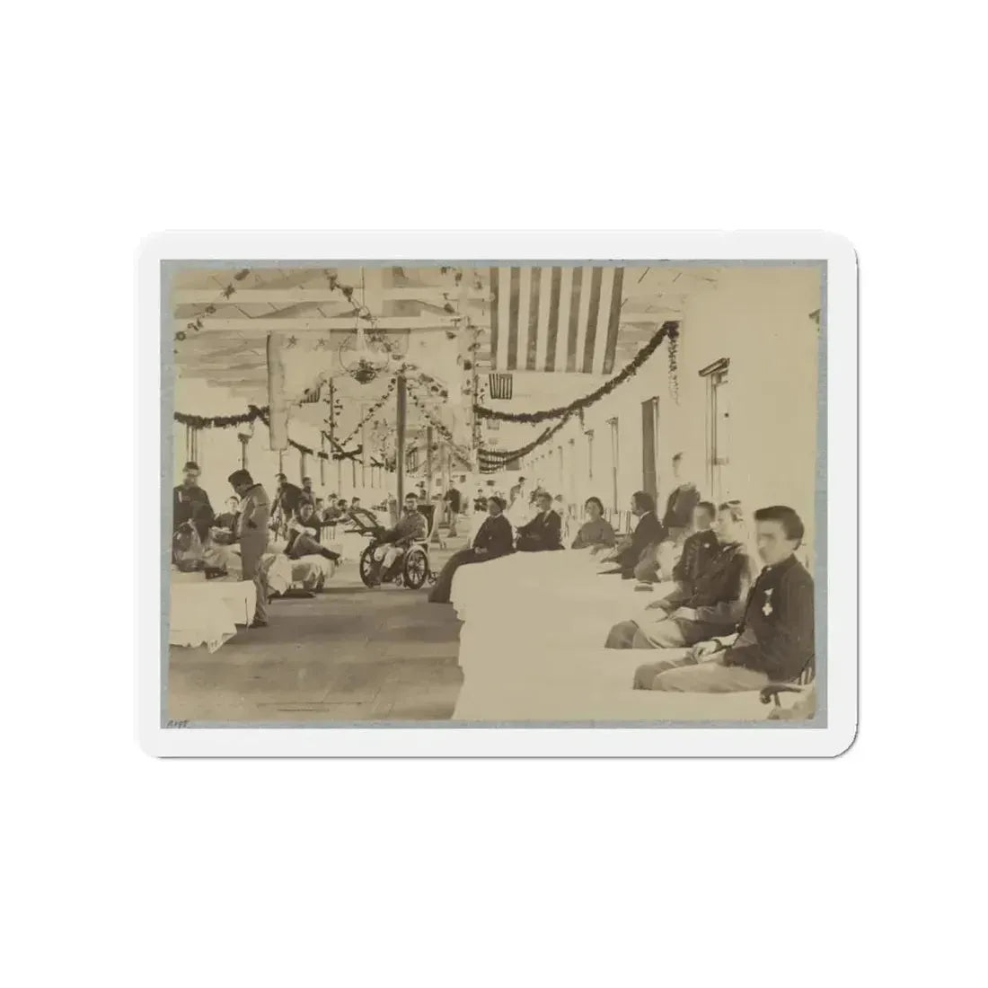 A Ward In Armory Square Hospital, Washington, D.C. (U.S. Civil War) Refrigerator Magnet - The Sticker Space