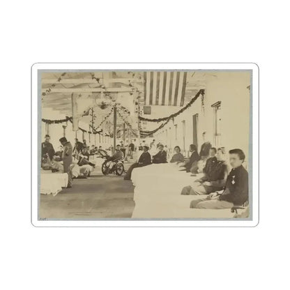 A Ward in Armory Square Hospital, Washington, D.C. (U.S. Civil War) STICKER Vinyl Kiss-Cut Decal 6 Inch White - The Sticker Space