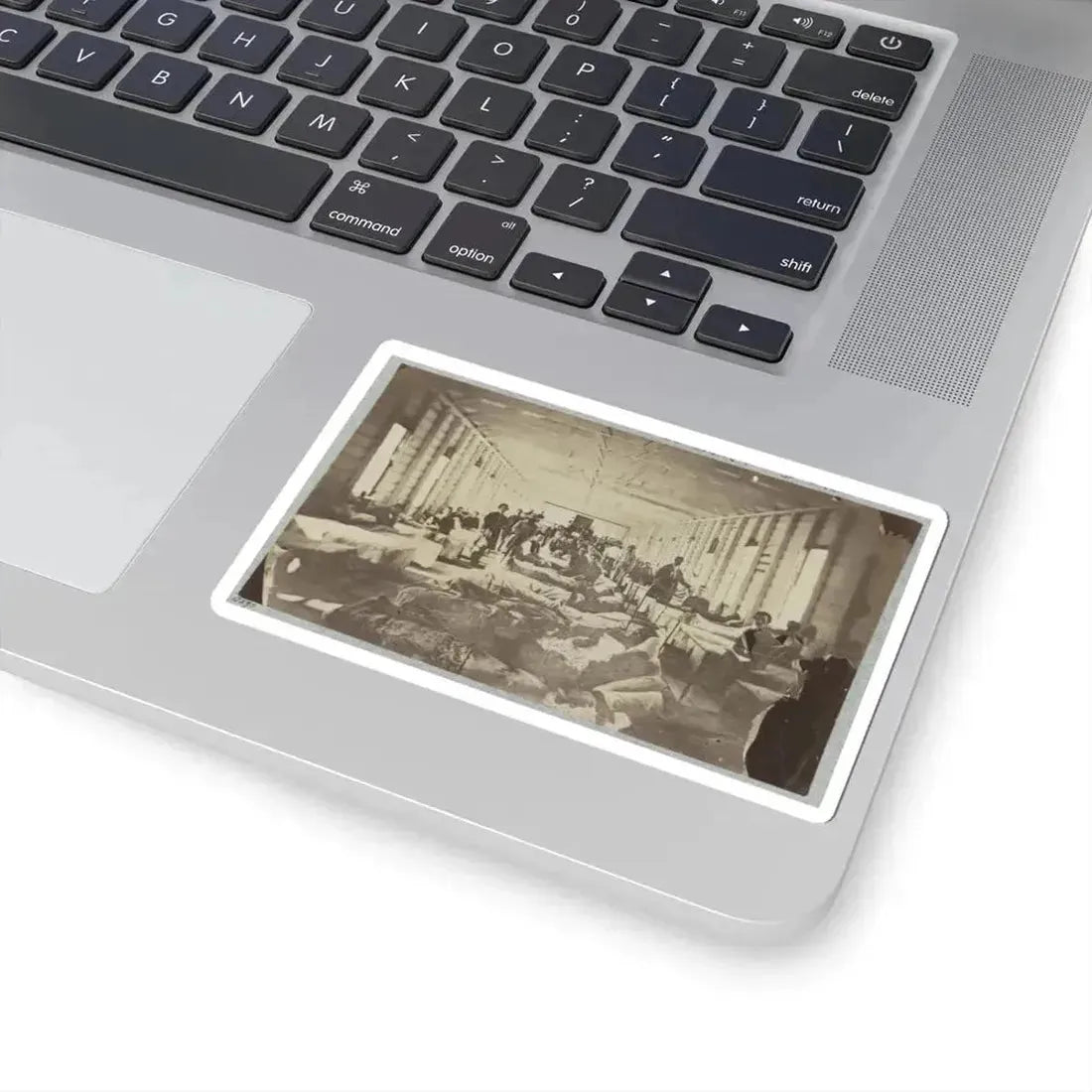 A Ward in Hospital at Convalescent Camp Near Alexandria, Va. (U.S. Civil War) STICKER Vinyl Kiss-Cut Decal - The Sticker Space