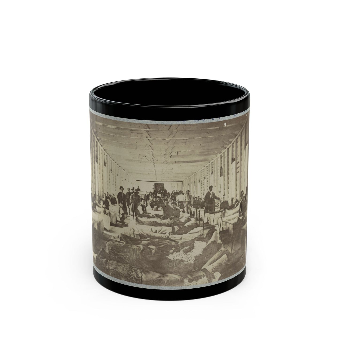 A Ward In Hospital At Convalescent Camp Near Alexandria, Va. (U.S. Civil War) Black Coffee Mug