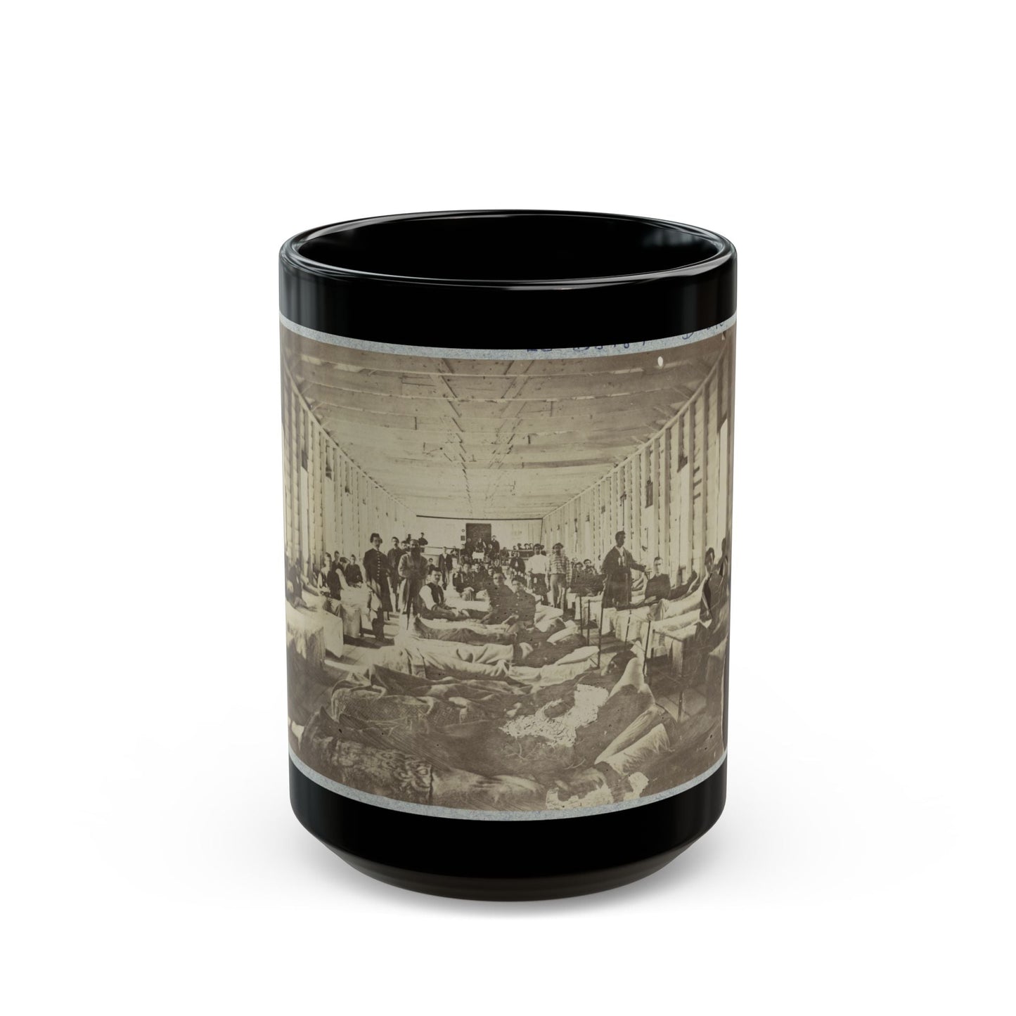 A Ward In Hospital At Convalescent Camp Near Alexandria, Va. (U.S. Civil War) Black Coffee Mug