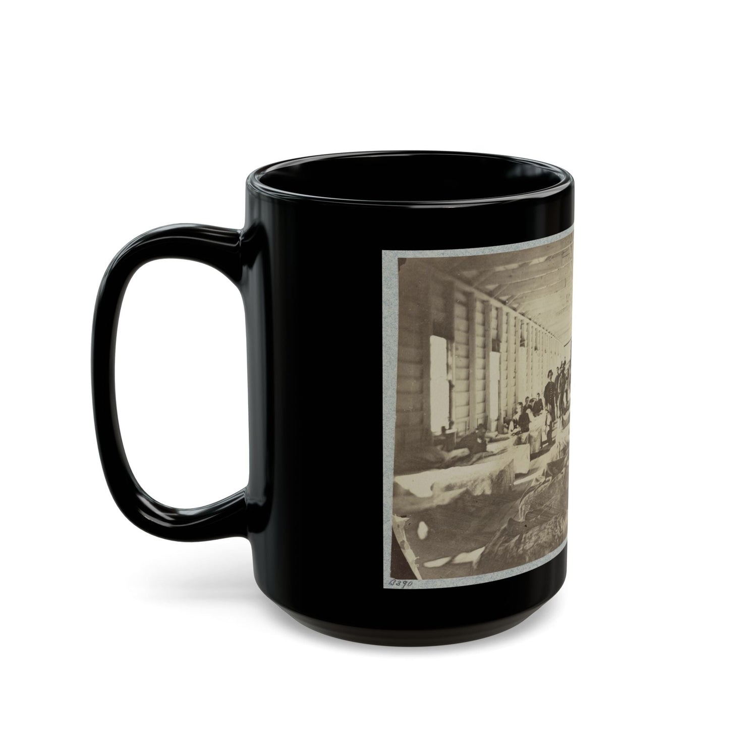 A Ward In Hospital At Convalescent Camp Near Alexandria, Va. (U.S. Civil War) Black Coffee Mug