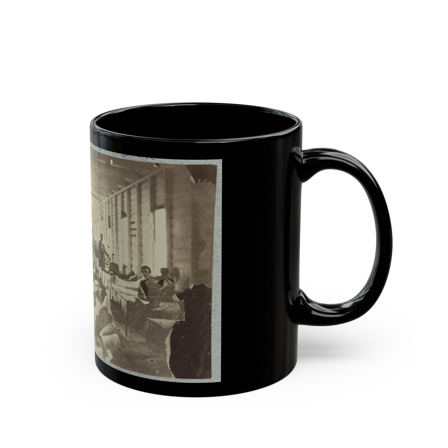 A Ward In Hospital At Convalescent Camp Near Alexandria, Va. (U.S. Civil War) Black Coffee Mug