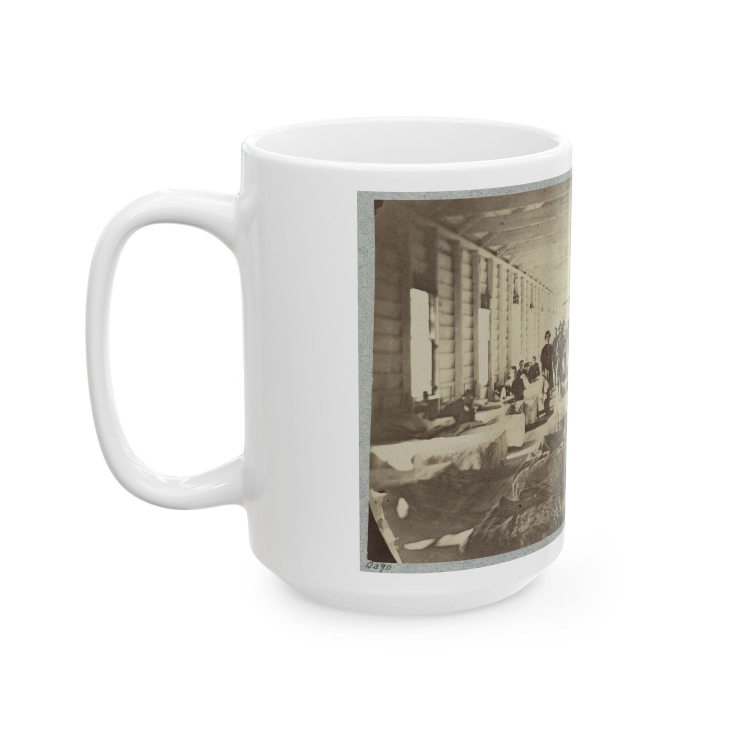 A Ward In Hospital At Convalescent Camp Near Alexandria, Va. (U.S. Civil War) White Coffee Mug