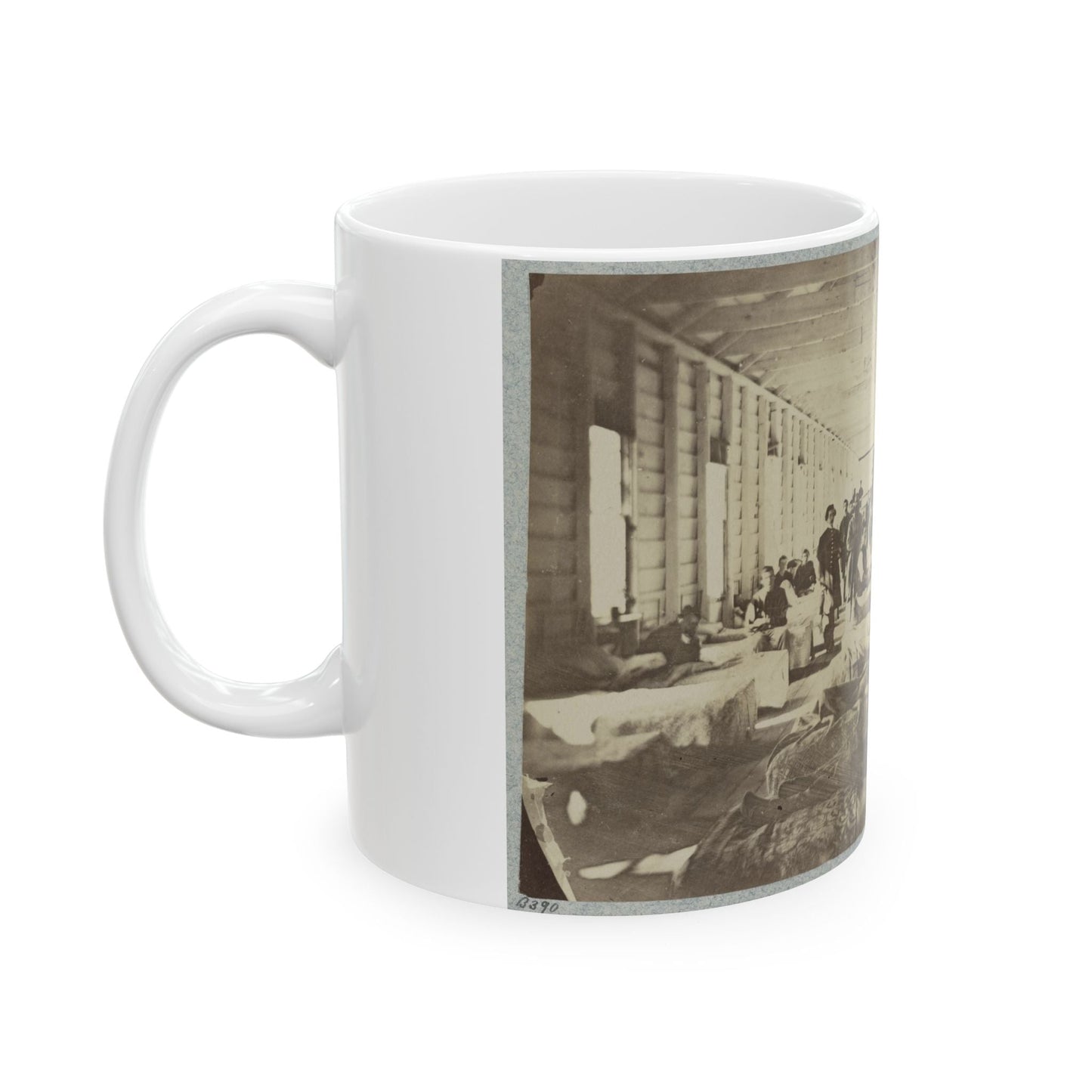 A Ward In Hospital At Convalescent Camp Near Alexandria, Va. (U.S. Civil War) White Coffee Mug