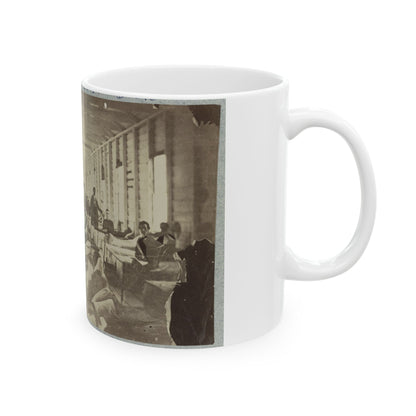 A Ward In Hospital At Convalescent Camp Near Alexandria, Va. (U.S. Civil War) White Coffee Mug