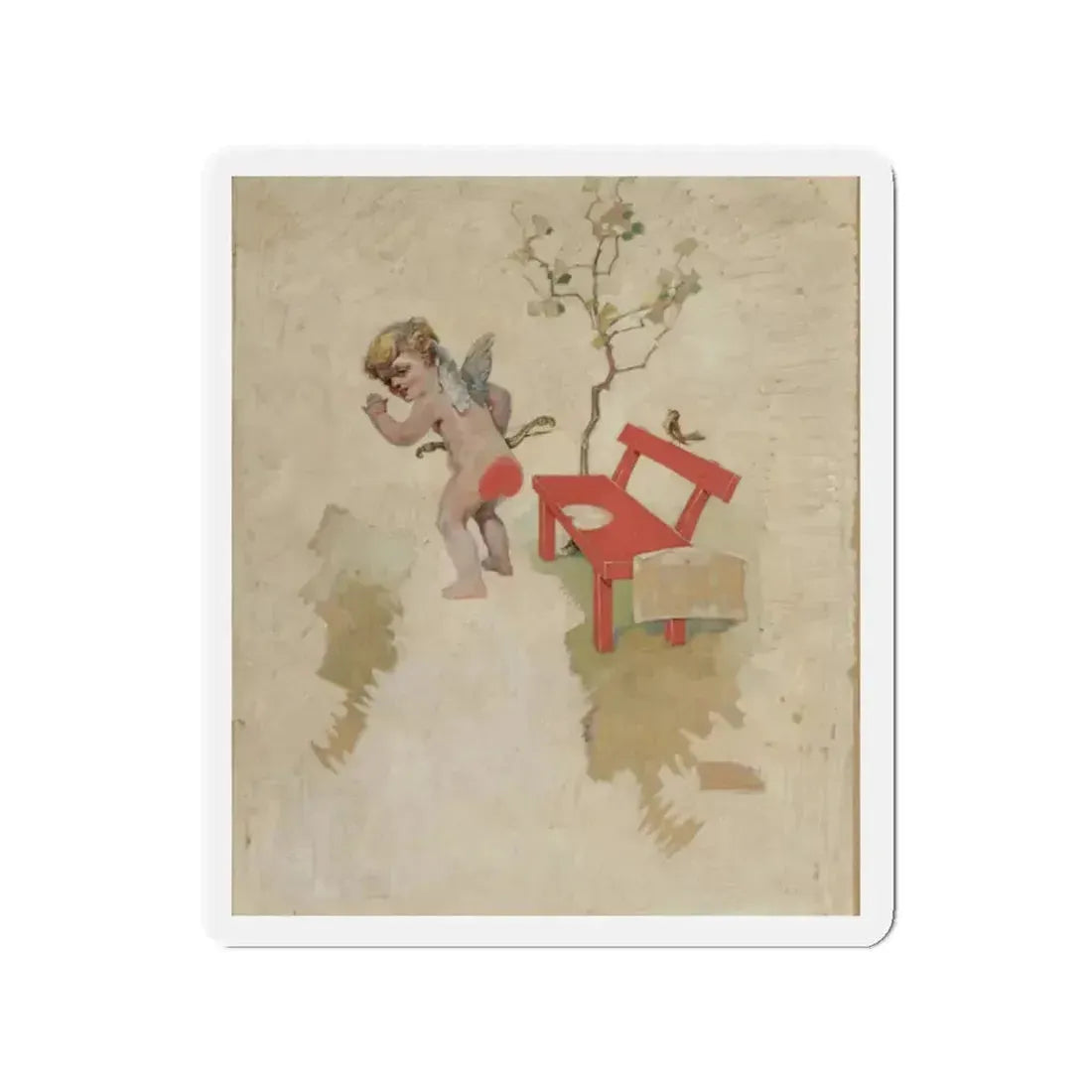 A Warm Heart, LIFE magazine cover, September 25, 1913 (Magazine Illustration) Refrigerator Magnet 2 Inch - The Sticker Space