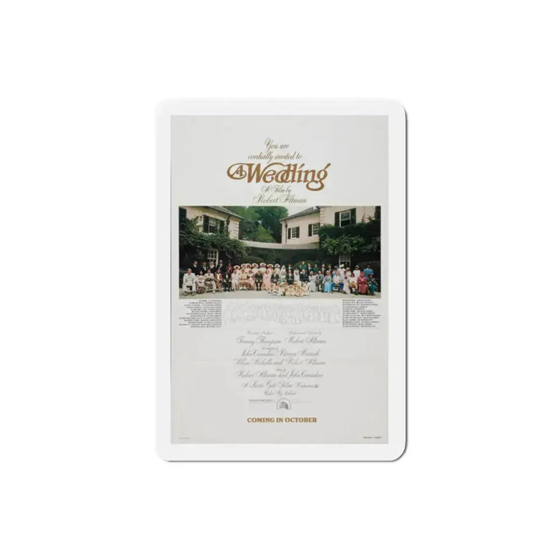 A Wedding 1978 Movie Poster Refrigerator Magnet 2 Inch - The Sticker Space