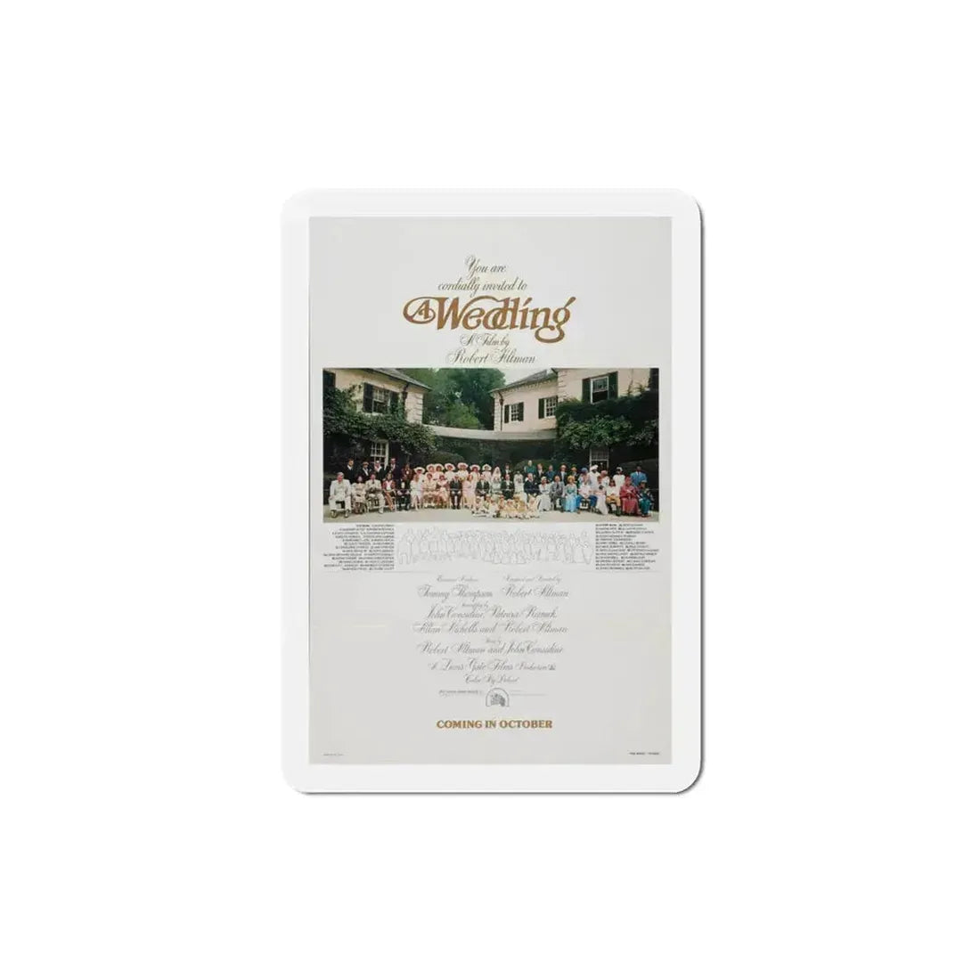 A Wedding 1978 Movie Poster Refrigerator Magnet 3 Inch - The Sticker Space