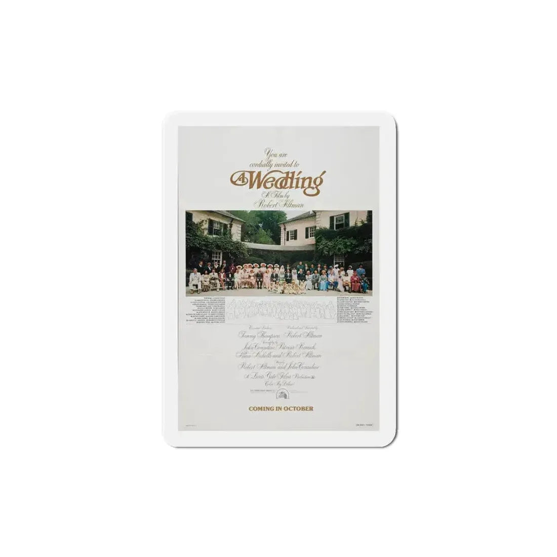 A Wedding 1978 Movie Poster Refrigerator Magnet 4 Inch - The Sticker Space
