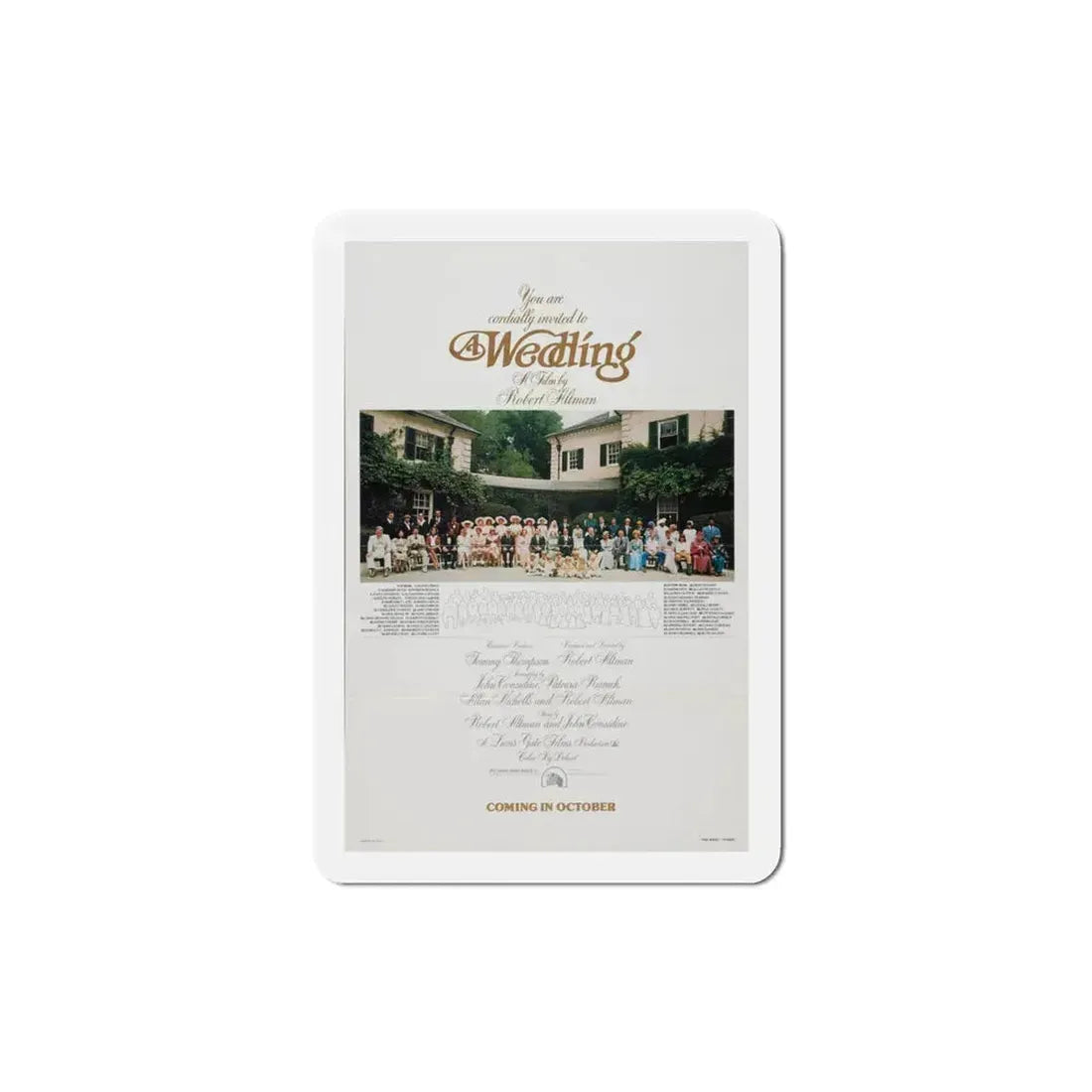 A Wedding 1978 Movie Poster Refrigerator Magnet - The Sticker Space