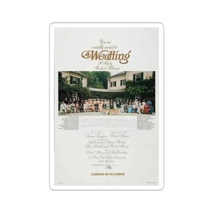 A Wedding 1978 Movie Poster STICKER Vinyl Die-Cut Decal 3 Inch - The Sticker Space