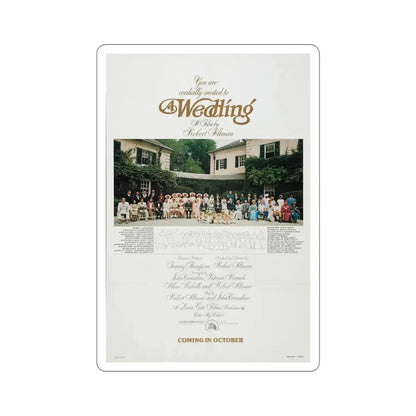 A Wedding 1978 Movie Poster STICKER Vinyl Die-Cut Decal - The Sticker Space