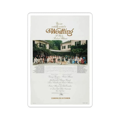 A Wedding 1978 Movie Poster STICKER Vinyl Die-Cut Decal - The Sticker Space