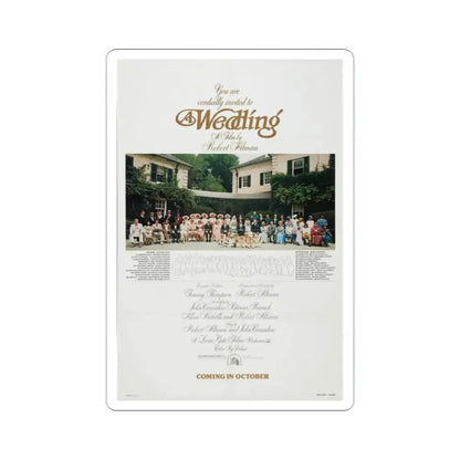 A Wedding 1978 Movie Poster STICKER Vinyl Die-Cut Decal - The Sticker Space