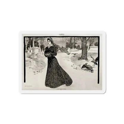 A Widow and Her Friends, Part III, Life magazine, October 18, 1900 (Magazine Illustration) Refrigerator Magnet - The Sticker Space
