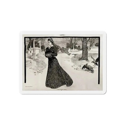 A Widow and Her Friends, Part III, Life magazine, October 18, 1900 (Magazine Illustration) Refrigerator Magnet - The Sticker Space
